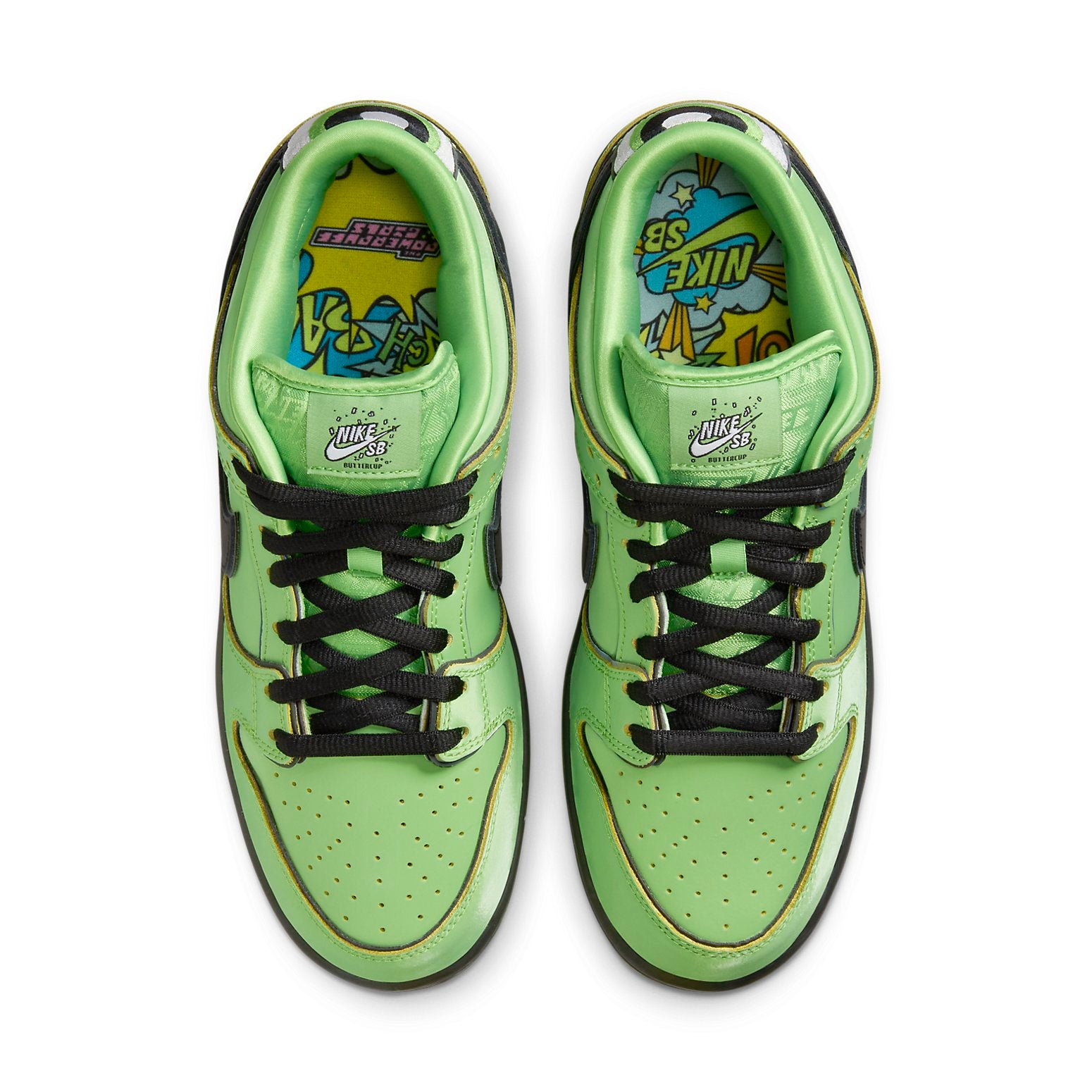 Nike x The Powerpuff Girls SB Dunk Low Prox QS 'Buttercup' FZ8319-300 Antique Icons - Click Image to Close