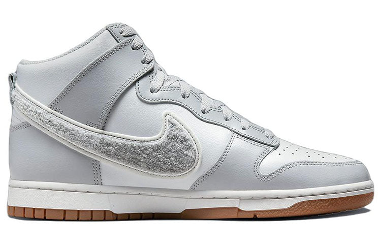 Nike Dunk High \'Chenille Swoosh - Light Smoke Grey\'  DR8805-003 Signature Shoe