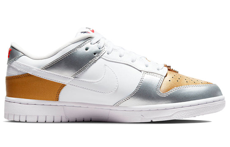 (WMNS) Nike Dunk Low SE \'Silver Gold Metallic\'  DH4403-700 Iconic Trainers