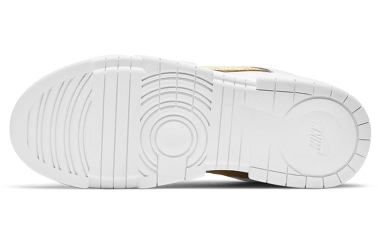 (WMNS) Nike Dunk Low Disrupt 'White Metallic Gold' DD9676-100 Signature Shoe - Click Image to Close