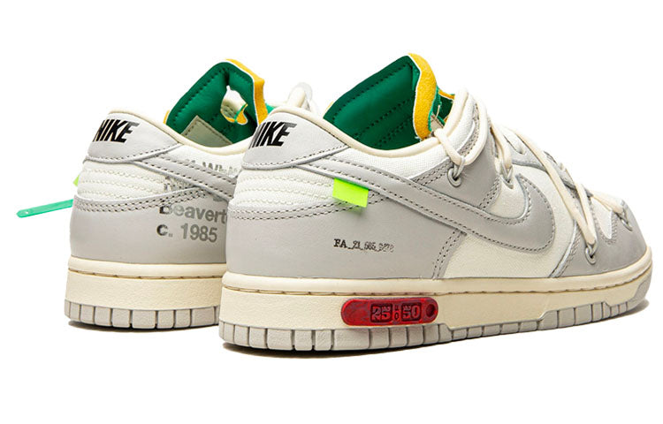 Nike Off-White x Dunk Low \'Lot 25 of 50\'  DM1602-121 Classic Sneakers