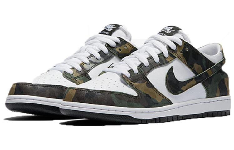 Nike Zoom Dunk Low Pro SB \'White Camo\'  854866-331 Classic Sneakers