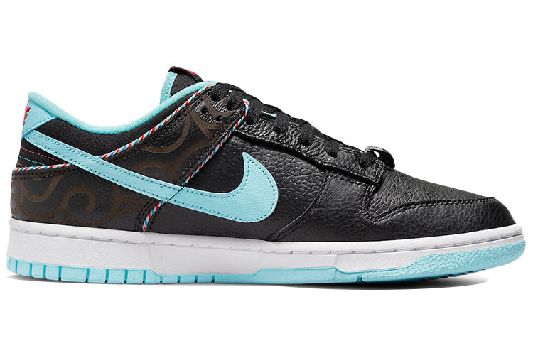 Nike Dunk Low SE 'Barber Shop - Black' DH7614-001 Classic Sneakers - Click Image to Close