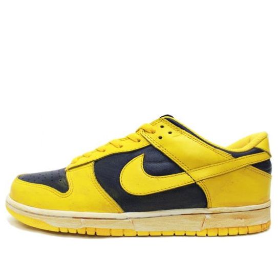 Nike Dunk Low Vintage 'Varsity Maize Midnight Navy' 446242-700 Signature Shoe - Click Image to Close