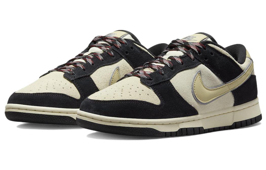 (WMNS) Nike Dunk Low LX 'Black Team Gold' DV3054-001 Classic Sneakers - Click Image to Close