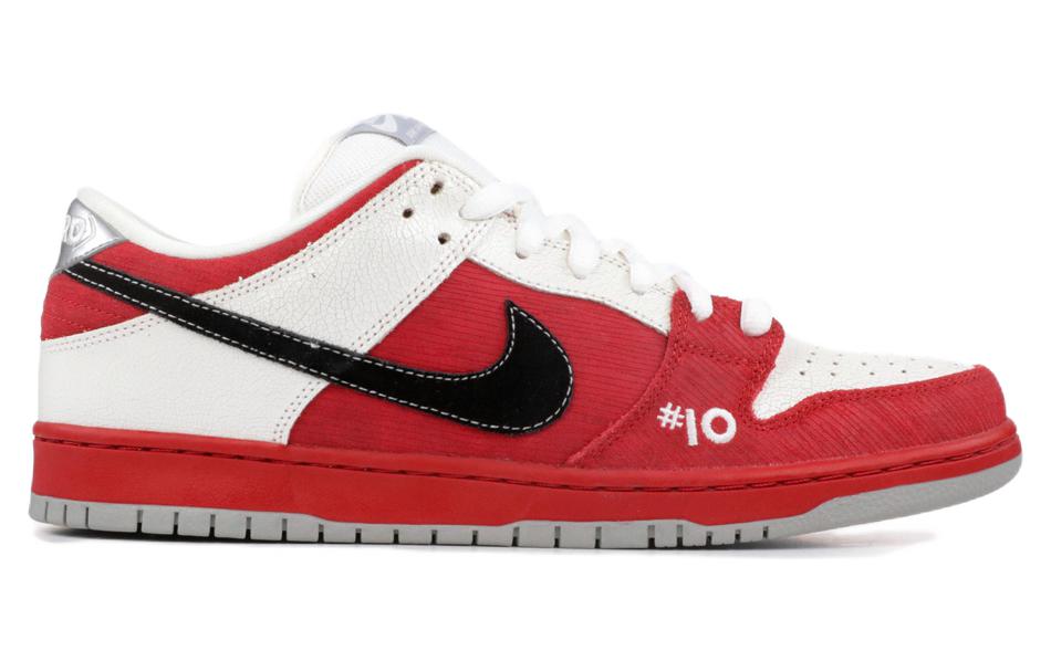 Nike Dunk Low Premium SB Skateboard 'Roller Derby Red Black' 313170-601 Signature Shoe - Click Image to Close