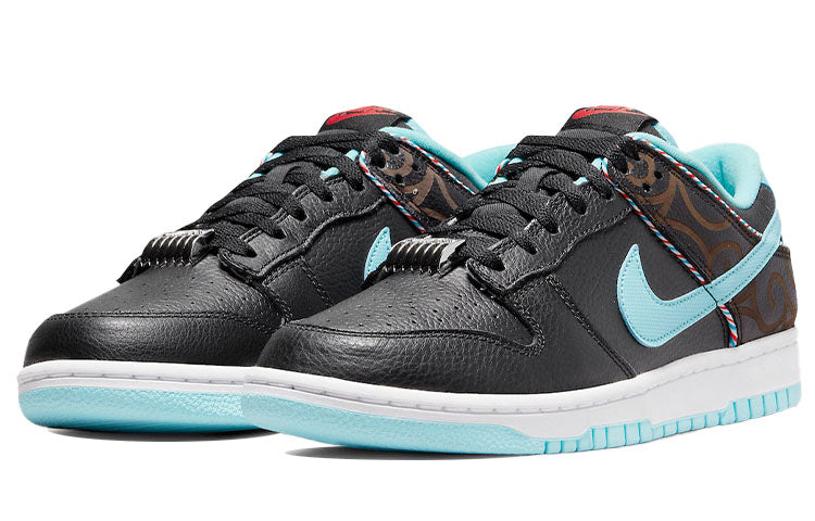 Nike Dunk Low SE 'Barber Shop - Black' DH7614-001 Classic Sneakers - Click Image to Close