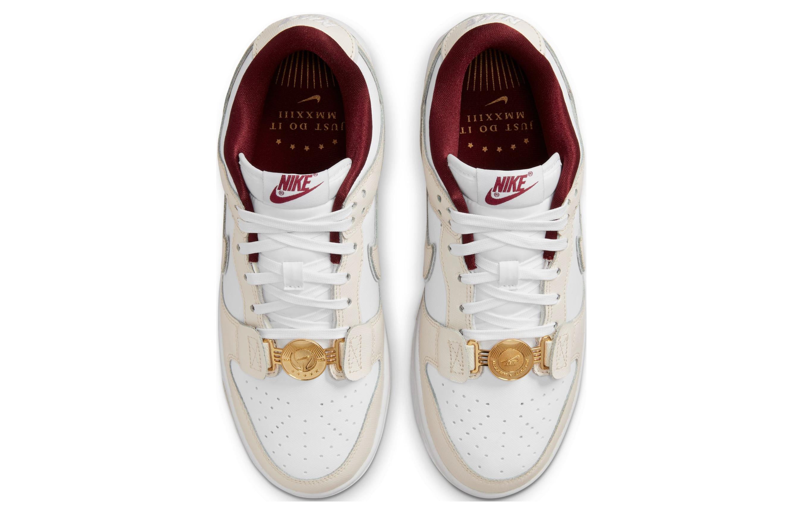 (WMNS) Nike Dunk Low SE Just Do It \'White Phantom\'  DV1160-100 Signature Shoe