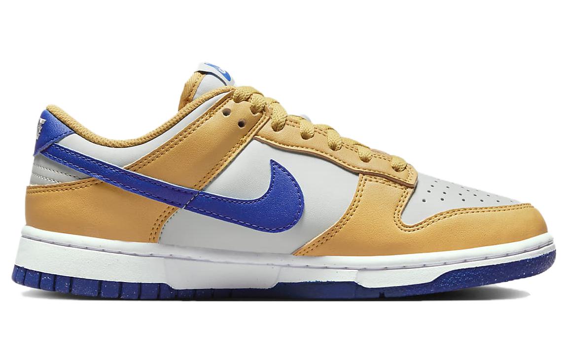 (WMNS) Nike Dunk Low Next Nature 'Wheat Gold Royal' DN1431-700 Vintage Sportswear - Click Image to Close
