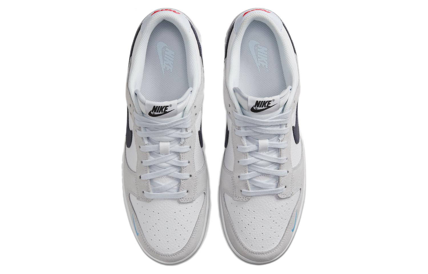 Nike Dunk Low \'Mini Swoosh - White Grey Navy Aqua\'  FJ4227-001 Classic Sneakers