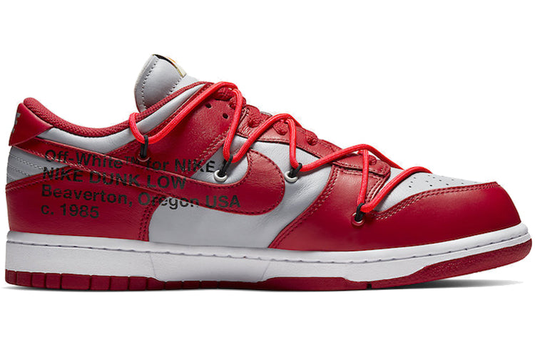 Nike Off-White x Dunk Low \'University Red\'  CT0856-600 Classic Sneakers