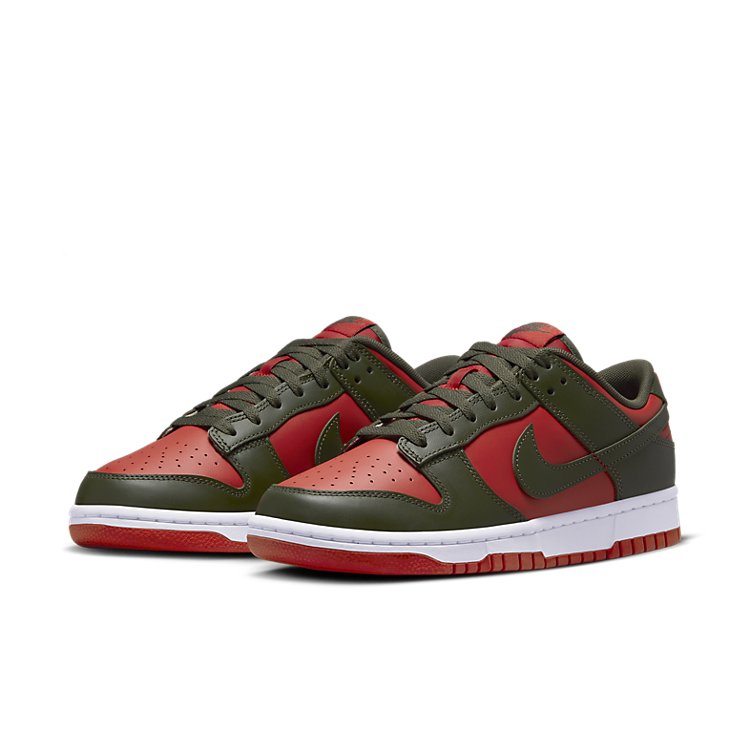 Nike Dunk Low 'Mystic Red Cargo Khaki' DV0833-600 Classic Sneakers - Click Image to Close