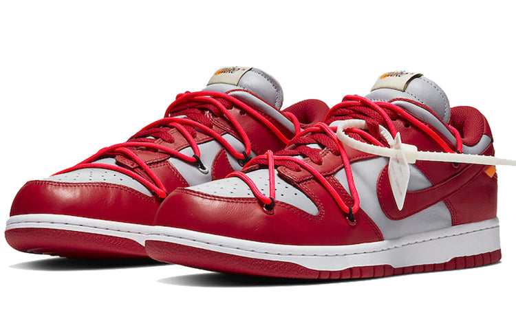 Nike Off-White x Dunk Low 'University Red' CT0856-600 Classic Sneakers - Click Image to Close