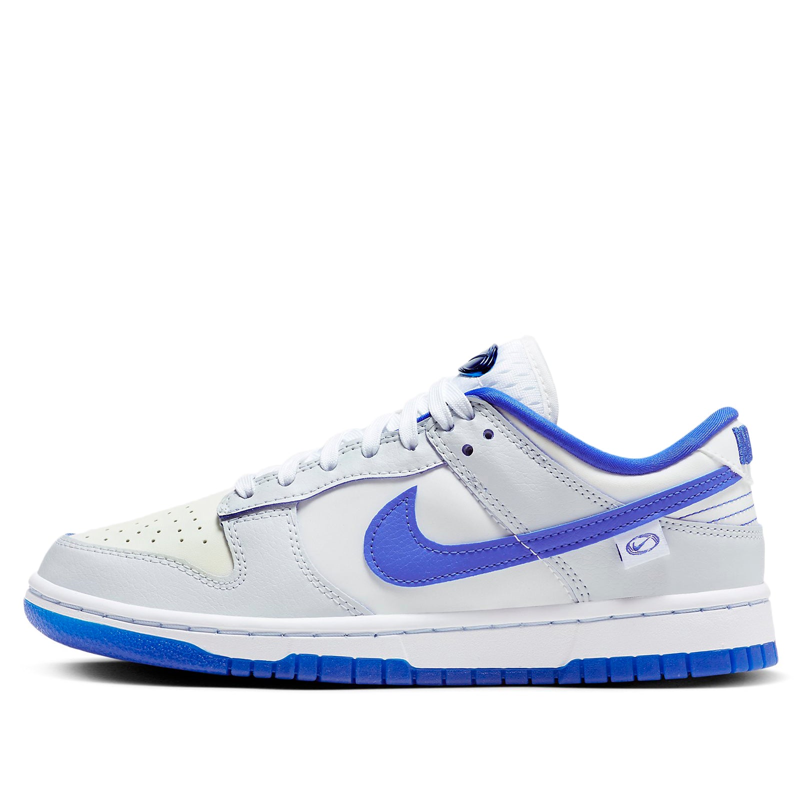 (WMNS) Nike Dunk Low 'Worldwide Pack - White Game Royal' FB1841-110 Signature Shoe - Click Image to Close