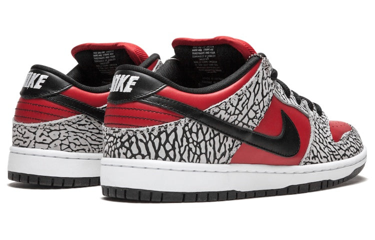 Nike Supreme x Dunk Low Premium SB \'Red Cement\'  313170-600 Signature Shoe