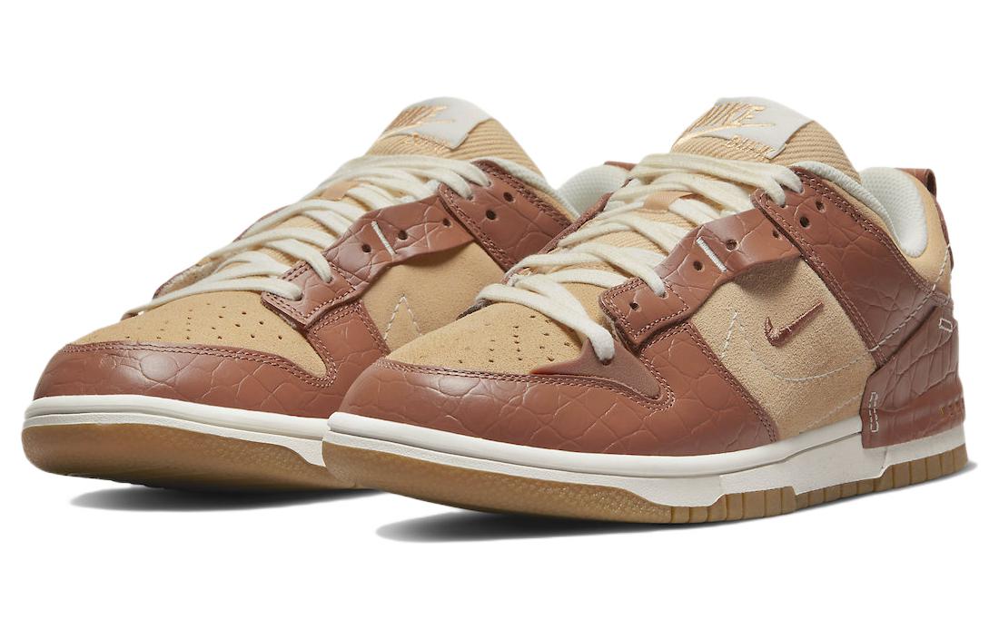 (WMNS) Nike Dunk Low Disrupt 2 'Brown Crocodile' DV1026-215 Classic Sneakers - Click Image to Close
