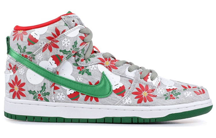 Nike Concepts x Dunk High Premium SB 'Ugly Christmas Sweater' 635525-036 Classic Sneakers - Click Image to Close