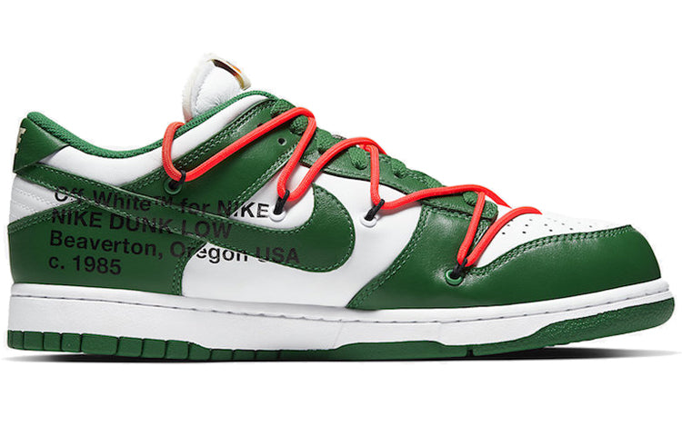 Nike Off-White x Dunk Low \'Pine Green\'  CT0856-100 Vintage Sportswear