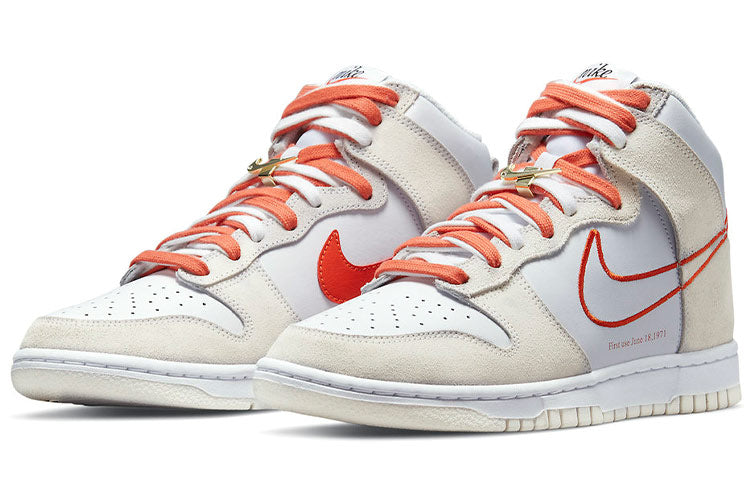 (WMNS) Nike Dunk High SE \'First Use Pack - White Orange\'  DH6758-100 Antique Icons