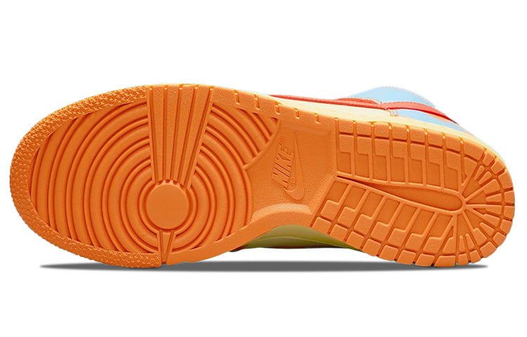 Nike Dunk High 1985 'Orange Acid Wash' DD9404-800 Signature Shoe - Click Image to Close