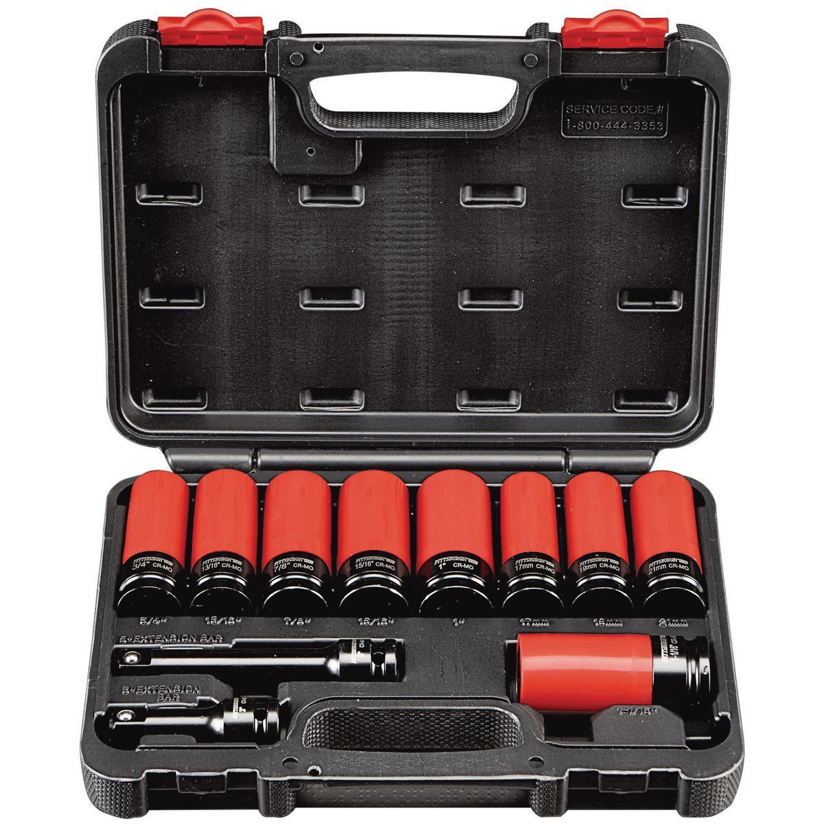 PITTSBURGH PRO 1/2 in. Drive Super High Torque Lug Nut Impact Socket Set, 11-Piece