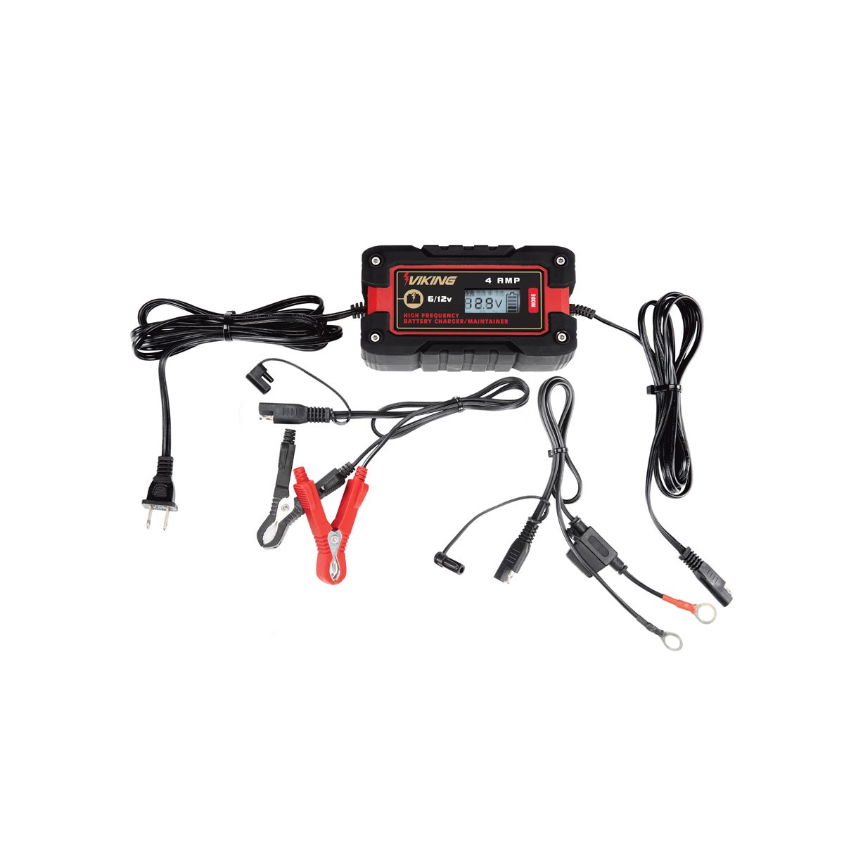 VIKING 4 Amp Fully Automatic Microprocessor-Controlled Battery Charger/Maintainer