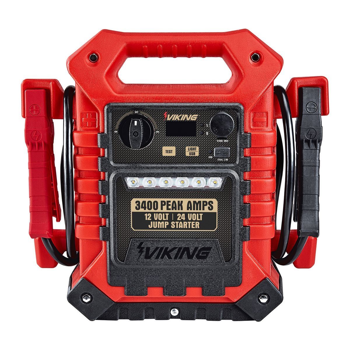VIKING 3400 Peak Amp Pro Portable Car Battery Jump Starter and Power Pack