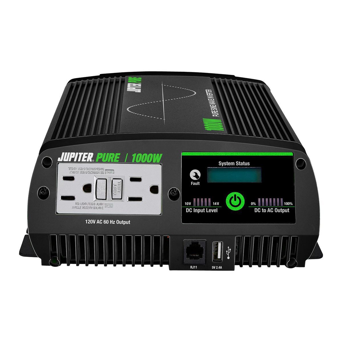 JUPITER PURE 1000 Watt Continuous/2000 Watt Peak Pure Sine Wave Power Inverter