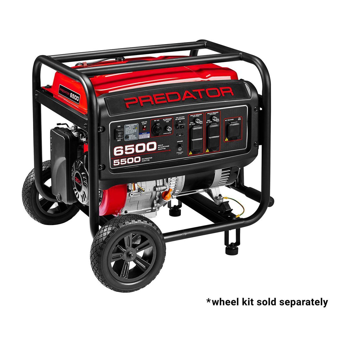 PREDATOR 6500 Watt Gas-Powered Portable Generator with CO SECURE Technology, EPA