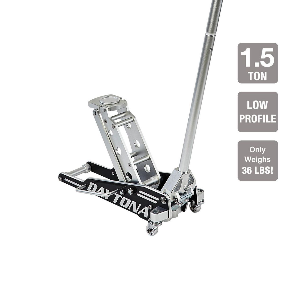 DAYTONA 1.5 Ton Ultra Low-Profile Lightweight High-Performance Aluminum Racing Jack with RAPID PUMP