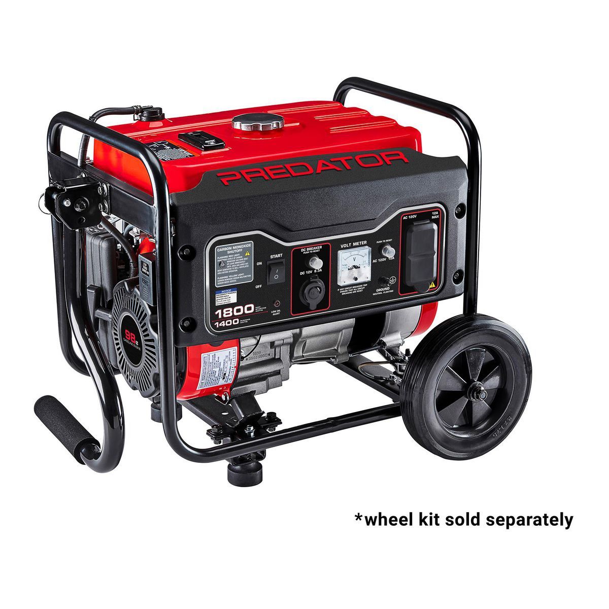 PREDATOR 1800 Watt Gas-Powered Portable Generator with CO SECURE Technology, EPA