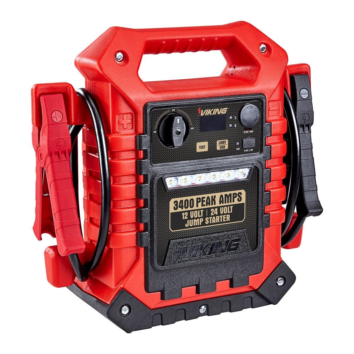 VIKING 3400 Peak Amp Pro Portable Car Battery Jump Starter and Power Pack