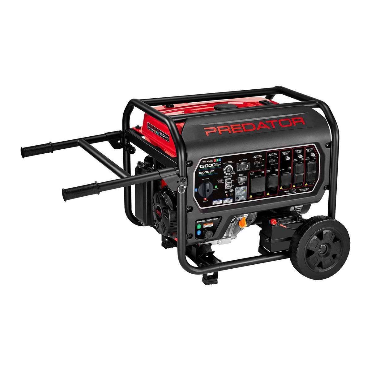 PREDATOR 13,000 Watt Tri-Fuel Portable Generator with Remote Start and CO SECURE Technology, EPA