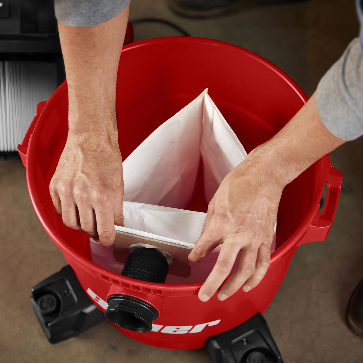 BAUER 5 to 10 Gallon High Efficiency Dry Pick-Up Vacuum Dust Collection Bags, 2 Pack