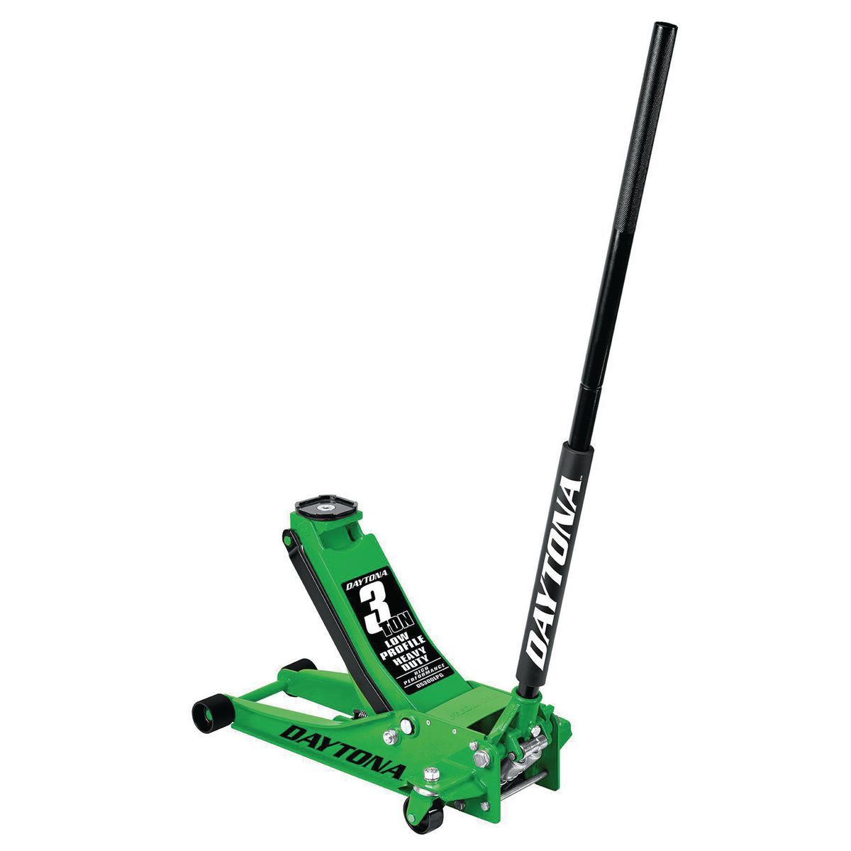 DAYTONA 3 Ton Low-Profile Professional Floor Jack with RAPID PUMP, Green