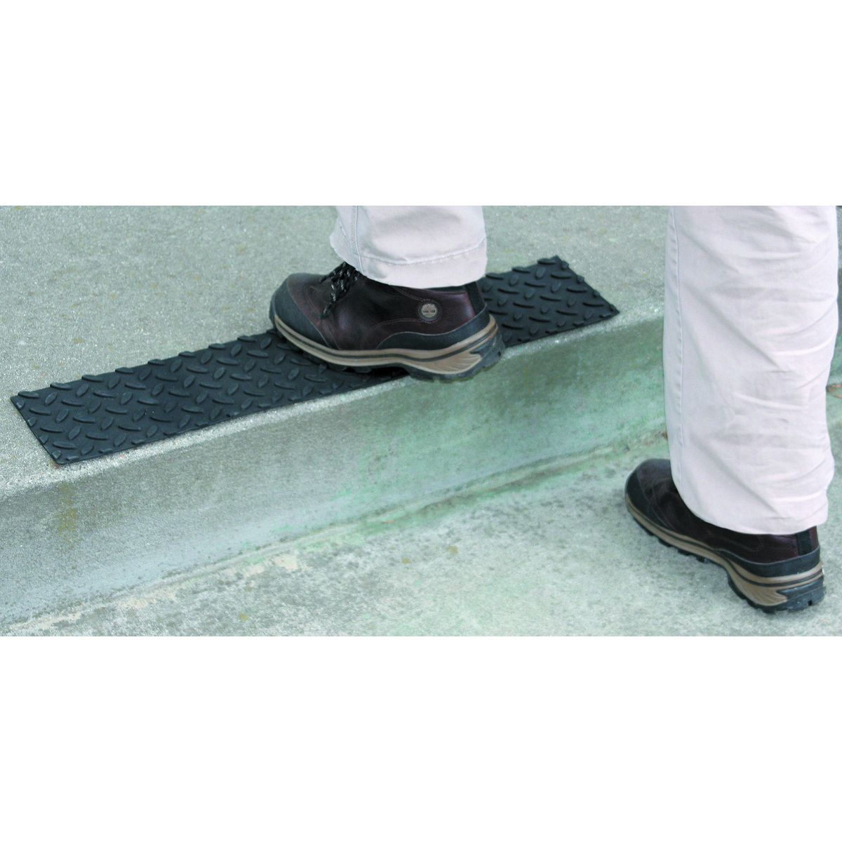 WESTERN SAFETY 17 in. x 4 in. Self-Adhesive Rubber Safety Mat with Tread Surface