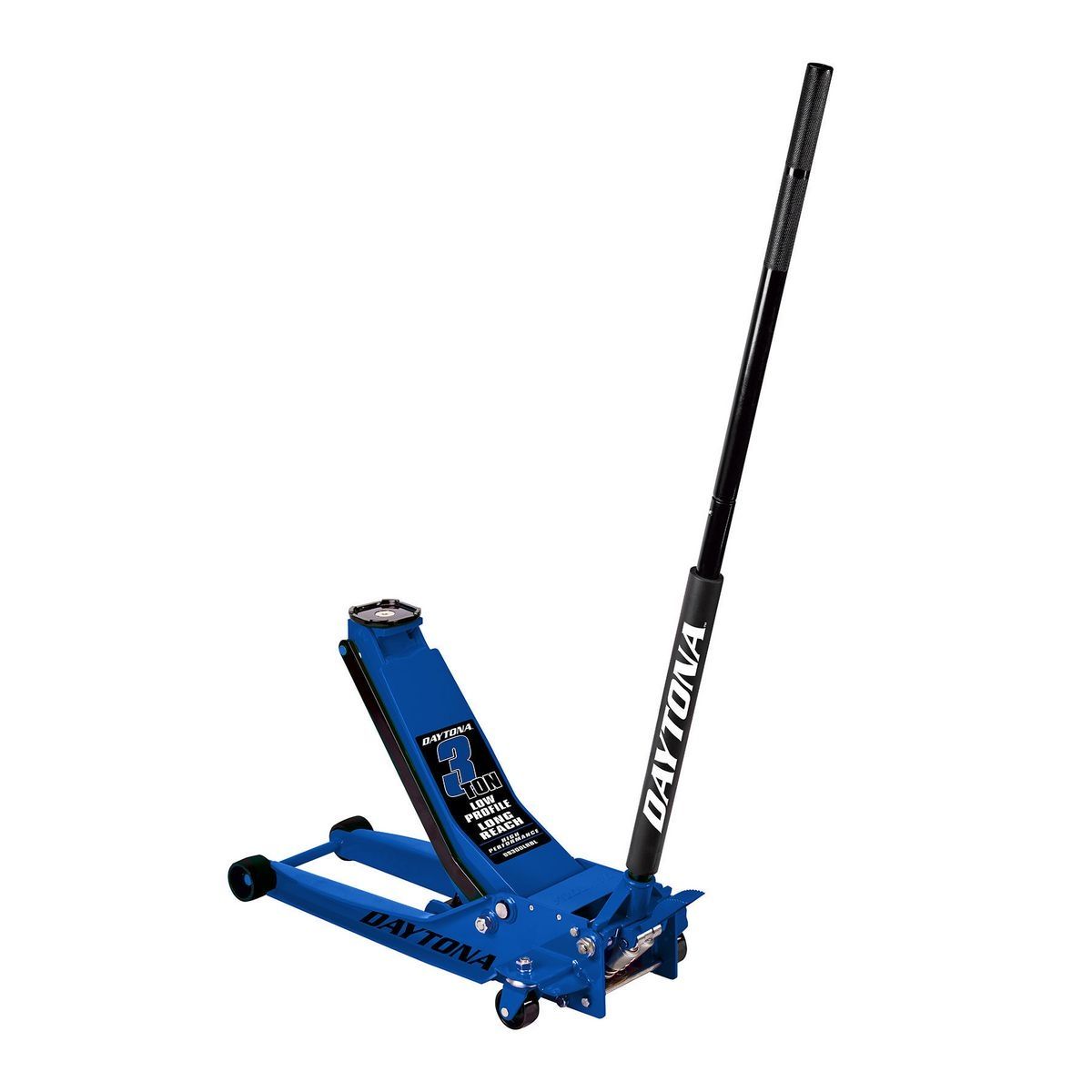 DAYTONA 3 Ton Long-Reach Low-Profile Professional Floor Jack with RAPID PUMP, Blue