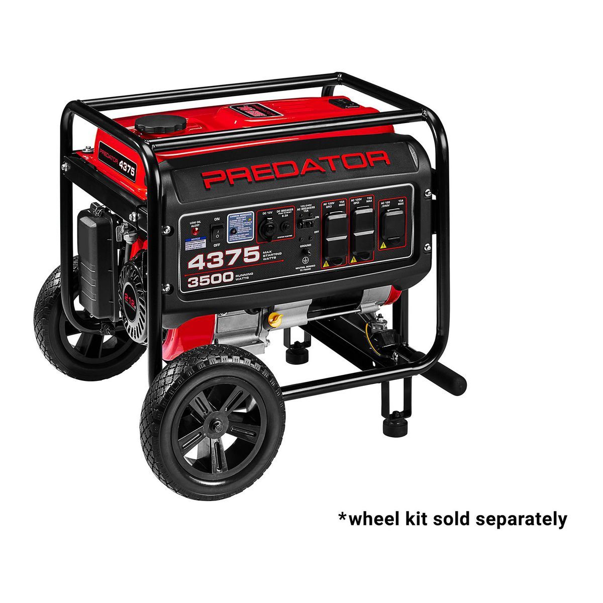 PREDATOR 4375 Watt Gas-Powered Portable Generator with CO SECURE Technology, EPA