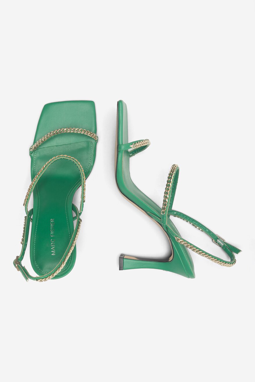 Sandały MARC FISHER F-DROID DGN01 Zielony ciemny
