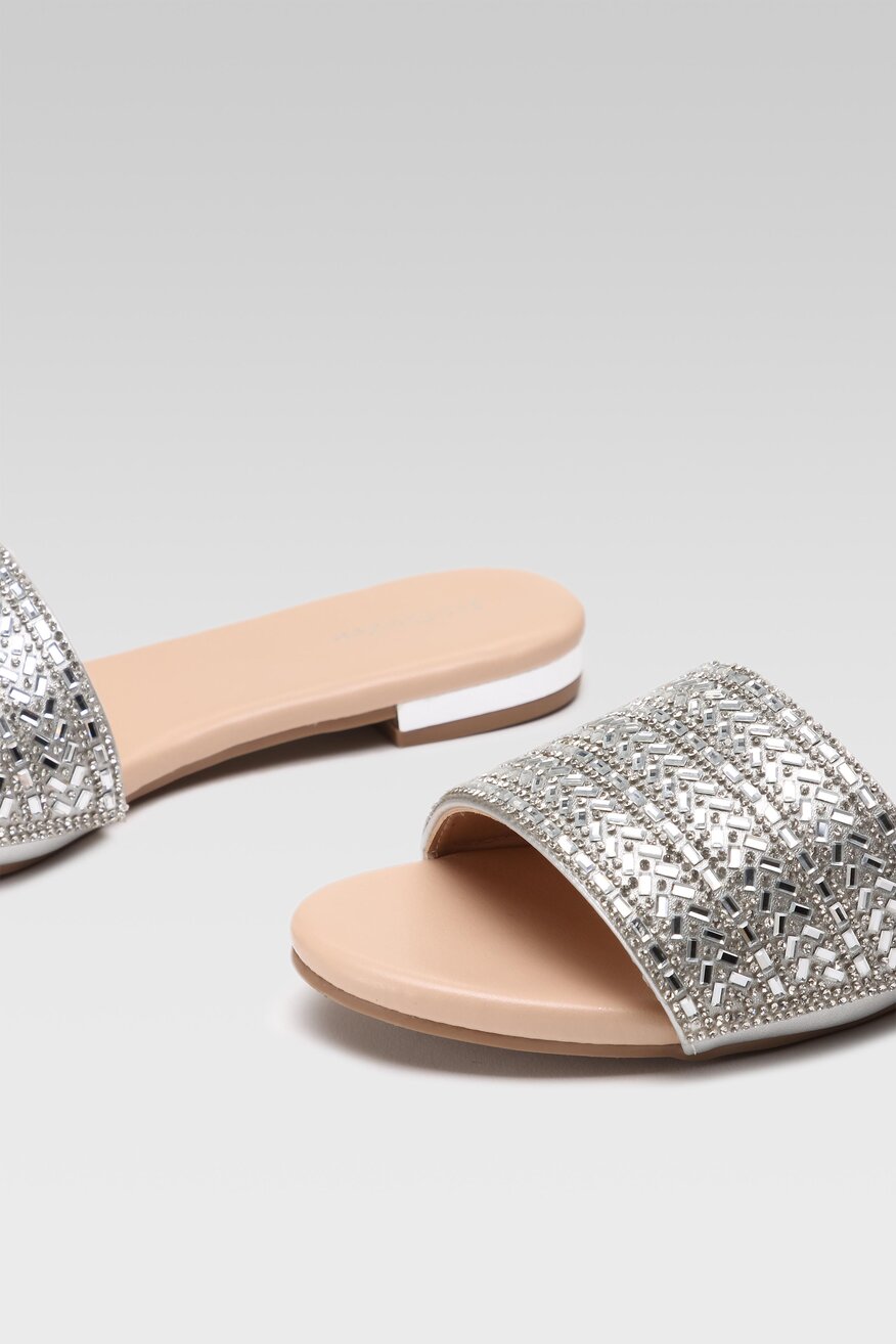 Klapki DeeZee EXPRESS YOURSELF HBXJ2205133 Srebrny