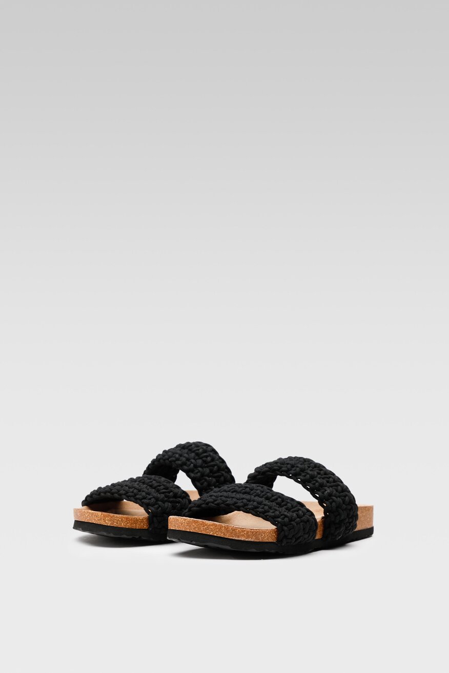 Klapki DeeZee WS20161-20 Czarny