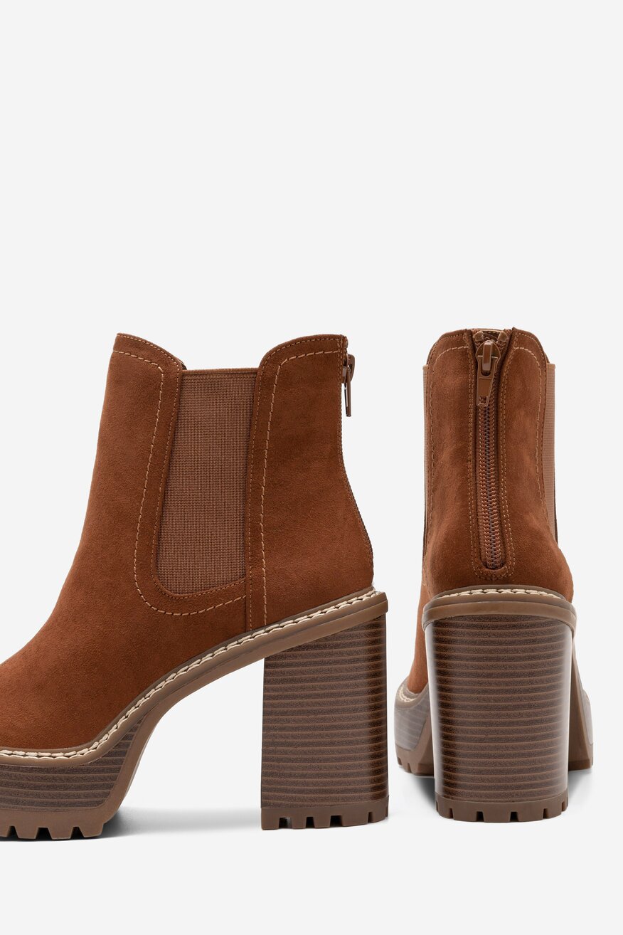 Botki NINE WEST SAILA 13151A Brązowy