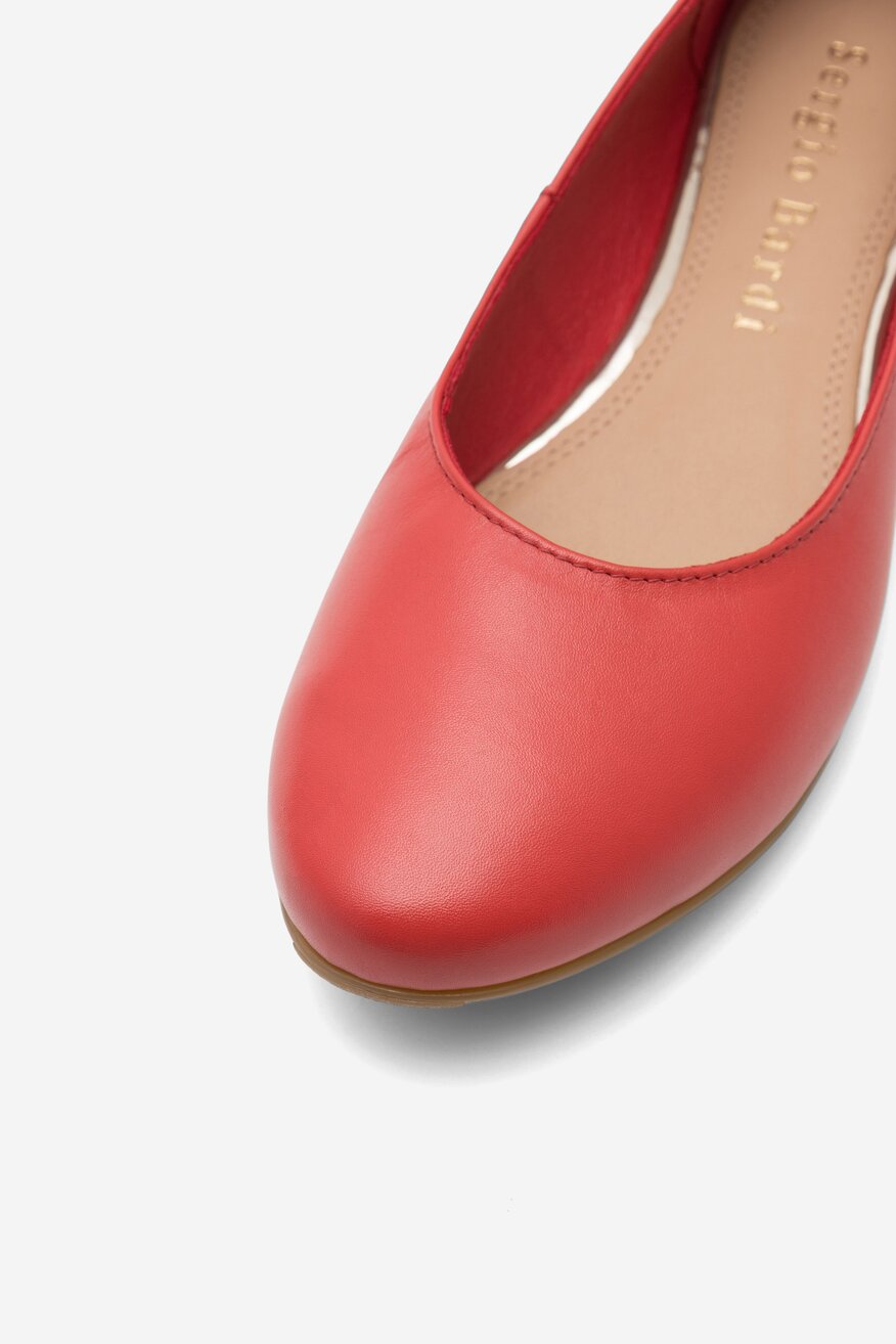 Baleriny Sergio Bardi RST-C1032-01SB Czerwony