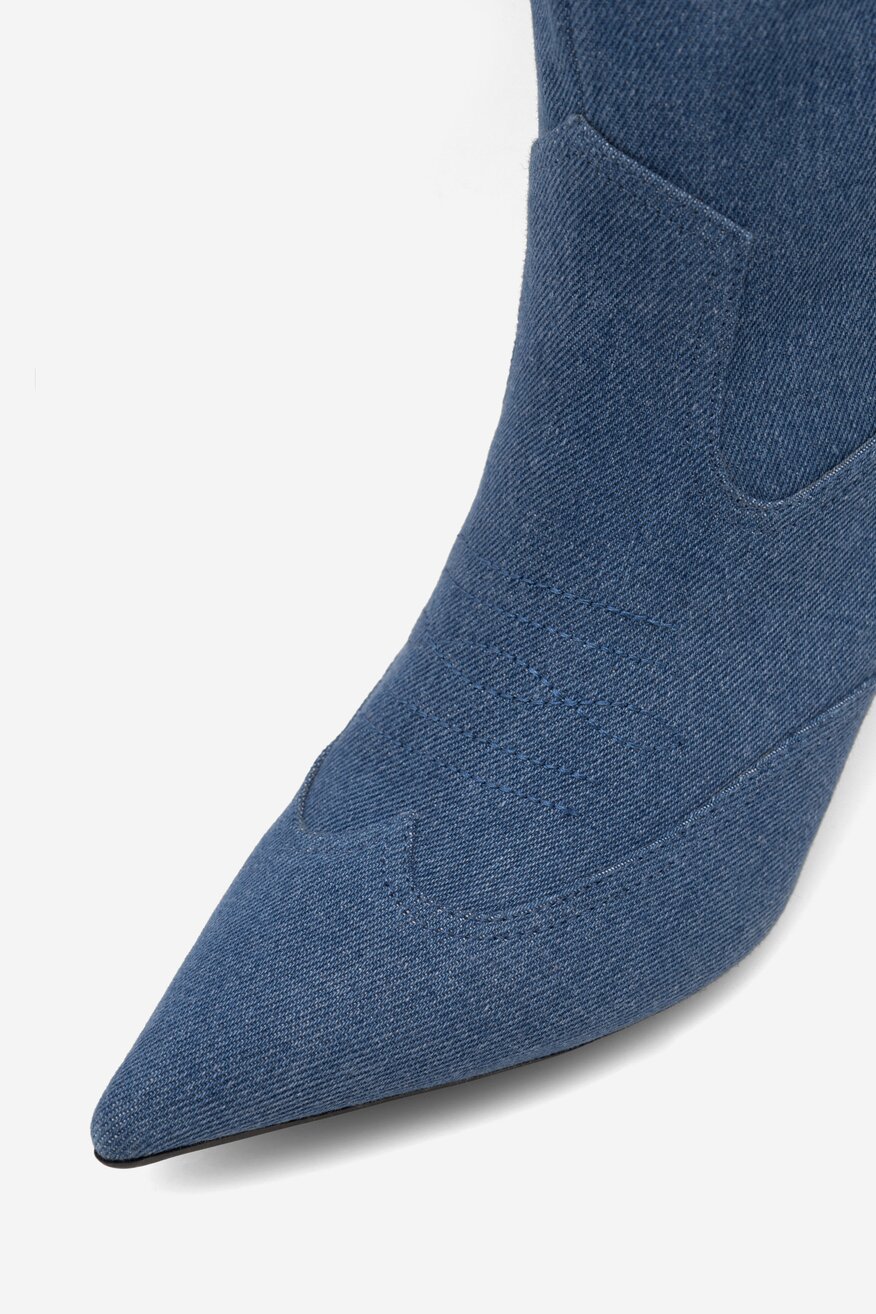 Kozaki NINE WEST ZARIYA 909001D Jeansowy