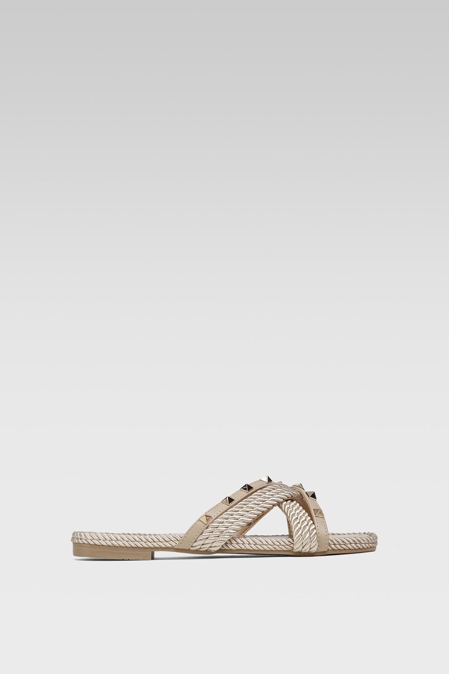 Klapki DeeZee WS21166-01 Beżowy