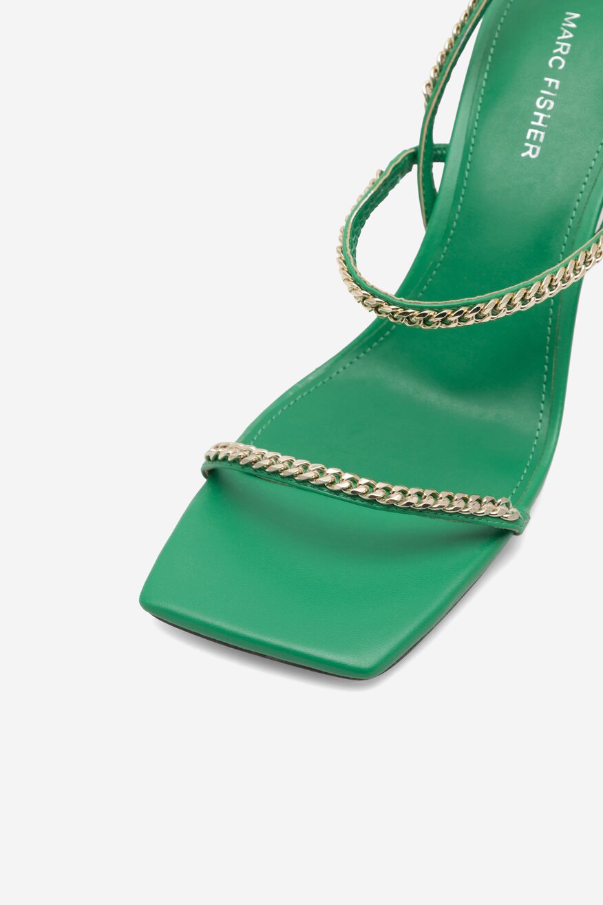 Sandały MARC FISHER F-DROID DGN01 Zielony ciemny