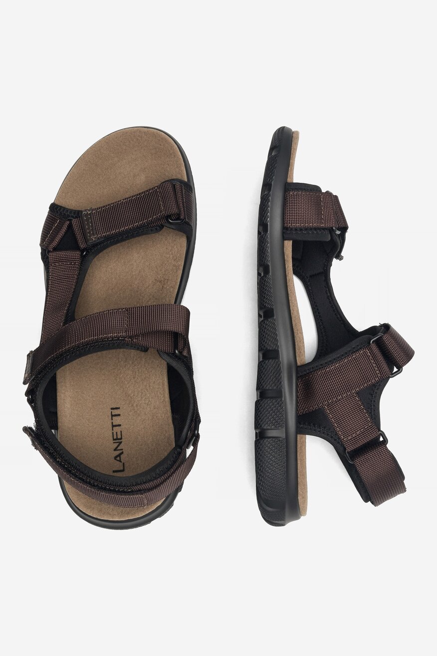 Sandały Lanetti MSS20230-13 Brązowy