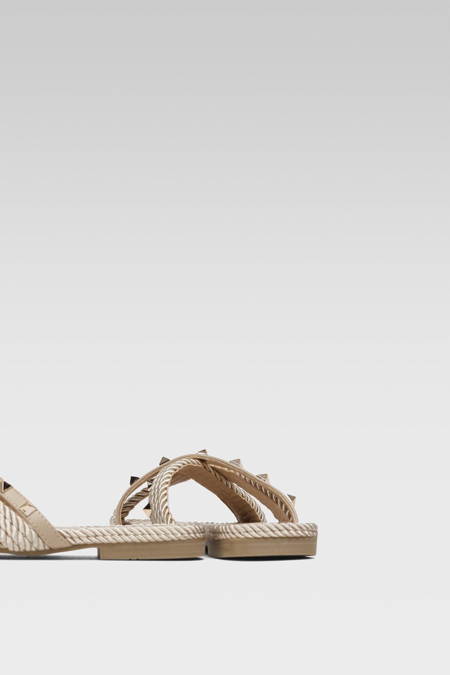 Klapki DeeZee WS21166-01 Beżowy