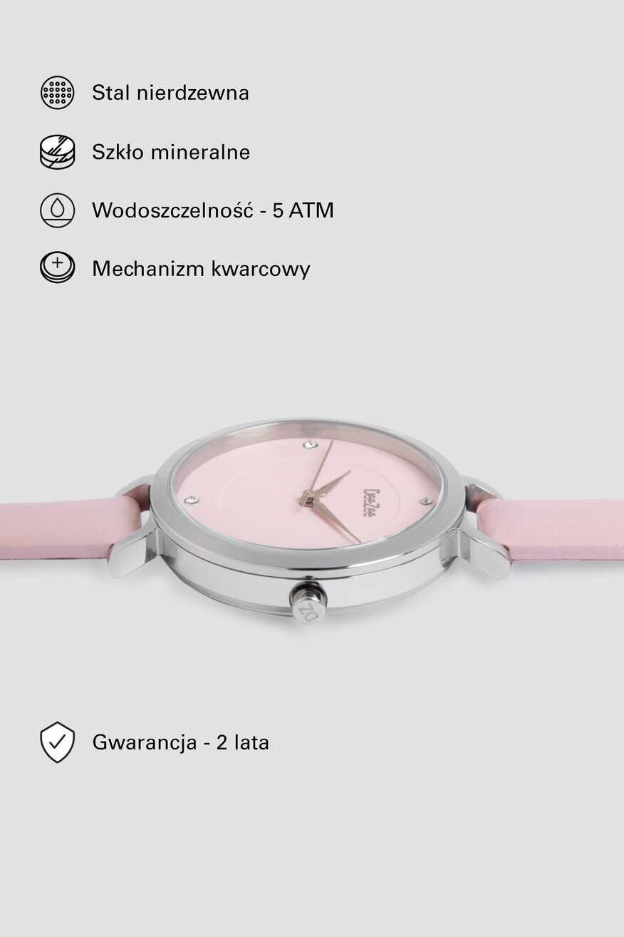 Zegarek DeeZee DZ WOMEN WATCH 02017220 Różowy jasny