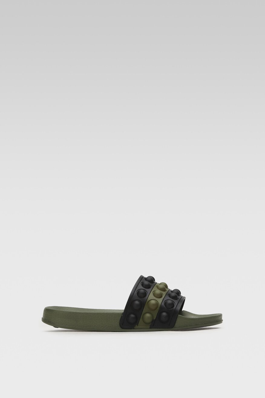 Klapki basenowe Action Boy CA21255F-1 Khaki